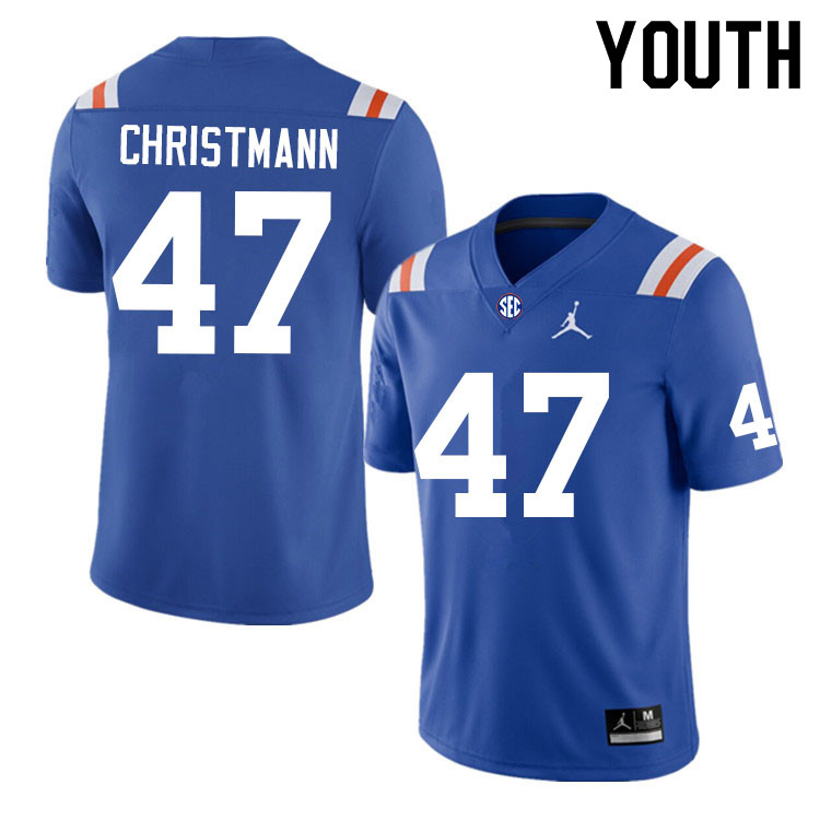 Youth #47 Jace Christmann Florida Gators College Football Jerseys Sale-Throwback
